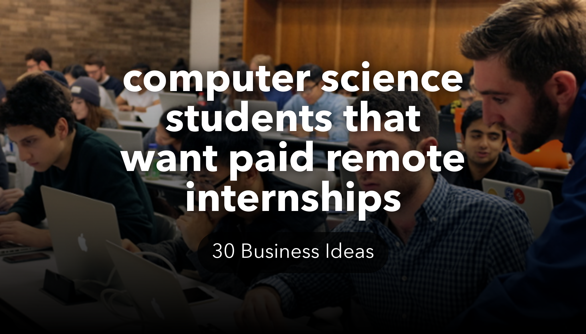 30 Business Ideas around the theme, science students that